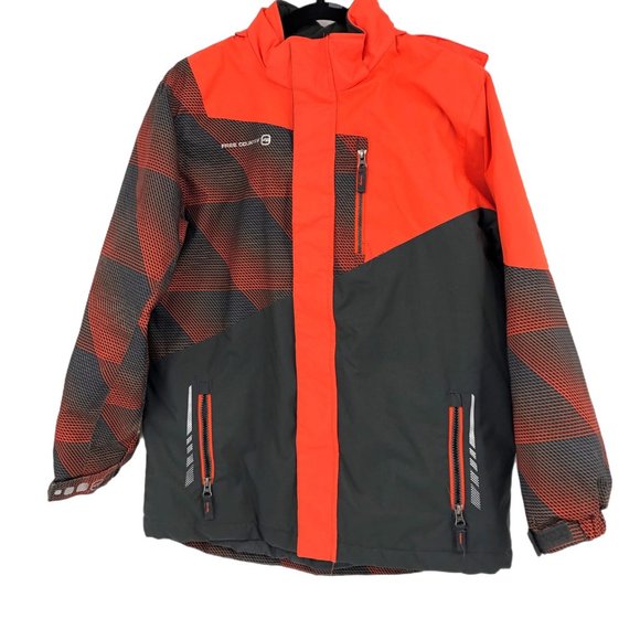 Free Country Orange/Gray All-Season Overcoat | Size 14 Boys - Picture 1 of 6